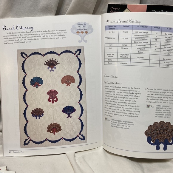 Fantastic Fans by Alice Dunedin Shadow Appliqué by Hetty van Boven vintage books - Picture 4 of 7